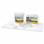 Aquatic Bugkit - 5950 includes a plastic container, magnifying glass, tweezers, clear petri dish, information booklet, and a large white activity mat with printed circles, all displayed on a white background.