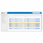 A screenshot of the WaterLink® Solutions PRO interface shows a rule-building tool with dropdown menus, buttons, and fields for customizing conditions and actions. The left sidebar displays navigation options like ticket consoles and admin controls.